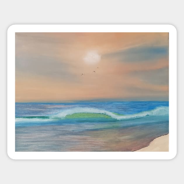 Sea Breeze oil painting by Tabitha Kremesec Sticker by TeteSteva19